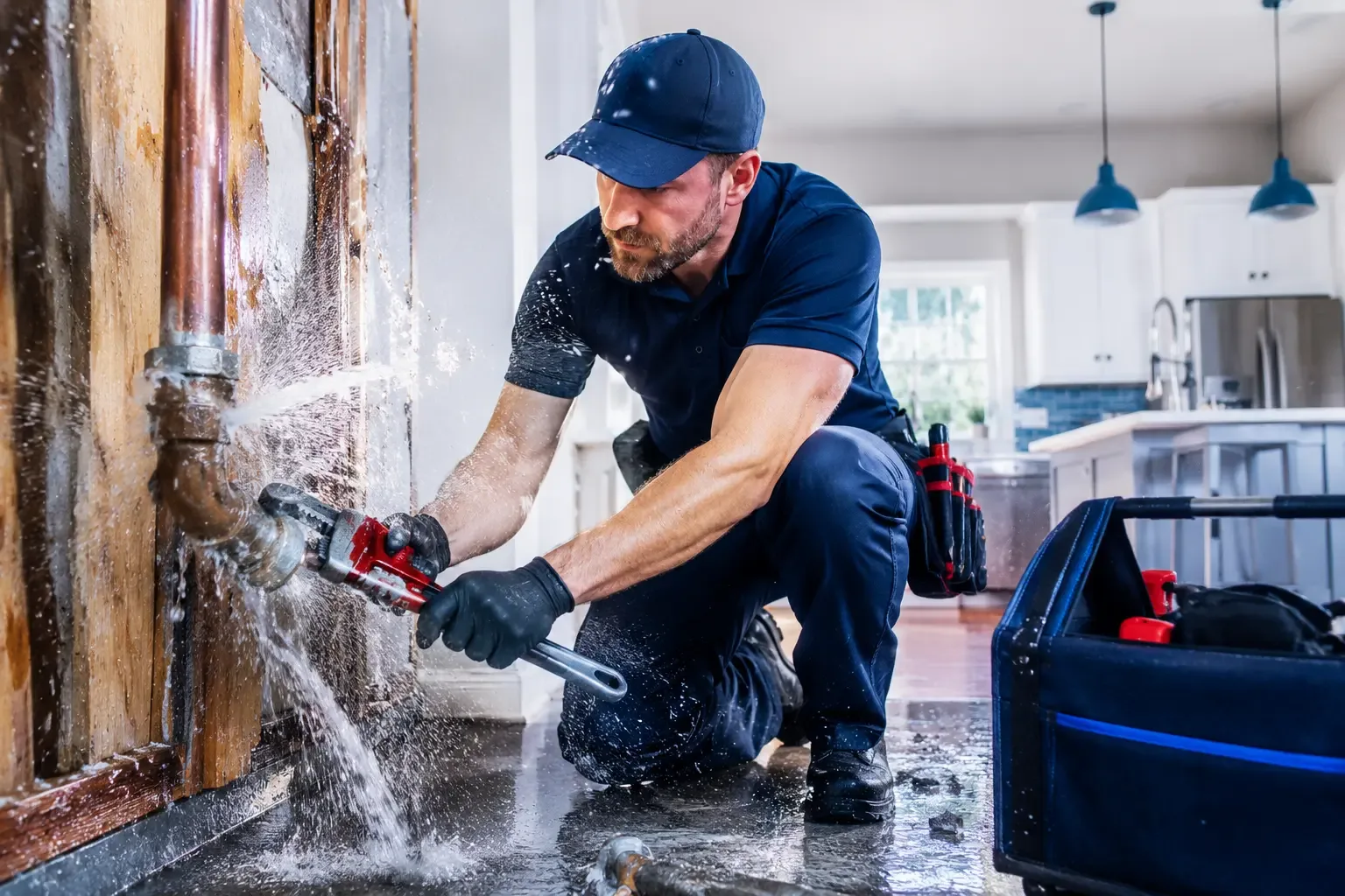 Emergency pipe repair in Indiana